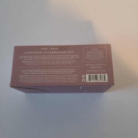 JOON X MOON WHIPPED SOAP & SUGAR CUBE GIFT SET-LAVENDER 2PC/ NEW IN BOX - Picture 10 of 10